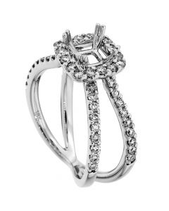 18K White Gold Diamond Ring 14090