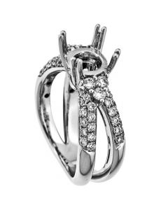18K White Gold Diamond Wedding Ring 14629