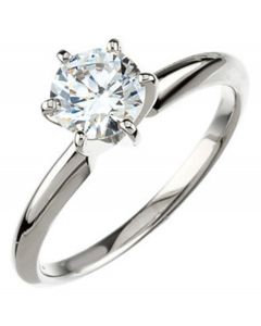 14K Round 6-Prong Comfort-Fit Solitaire Ring