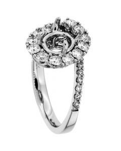 18K White Gold Diamond Ring 17208