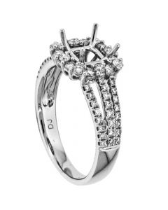 18K White Gold Diamond Ring 18052