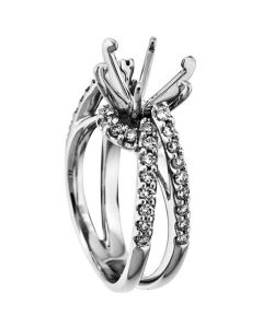 18K White Gold Diamond Ring 18357