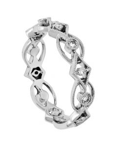 18K White Gold Diamond Ring 18440