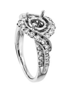 18K White Gold Diamond Ring 19055