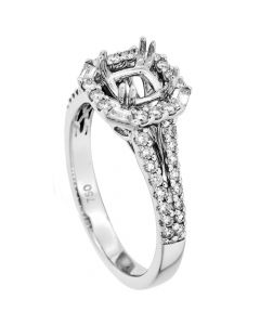 18K White Gold Diamond Ring 19056