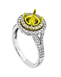 18K Three-Tone Diamond Ring