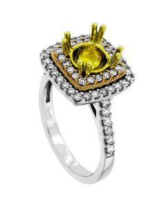 18K Three-Tone Diamond Ring