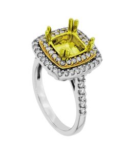 18K Three-Tone Diamond Ring