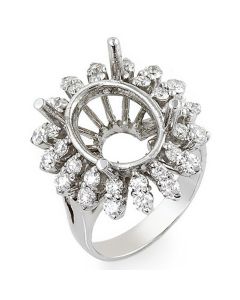 14K White Gold Engagement Ring 