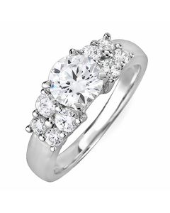 14K White Gold Engagement Ring 