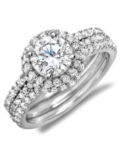 14K White Gold Engagement Ring 