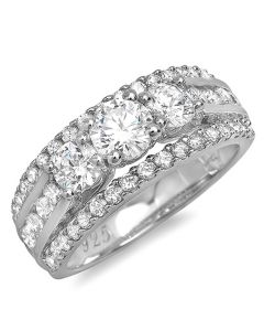 14K White Gold Engagement Ring