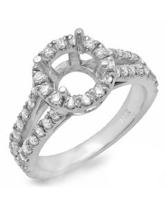 14K White Gold Engagement Ring 
