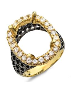 14K Yellow Gold Engagement Ring 