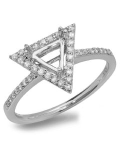14K White Gold Engagement Ring 