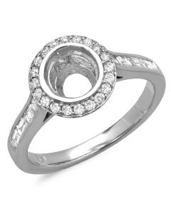 14K White Gold Engagement Ring 