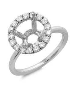 14K White Gold Engagement Ring 