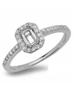 14K White Gold Engagement Ring 