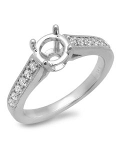 14K White Gold Engagement Ring