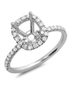 14K White Gold Engagement Ring 