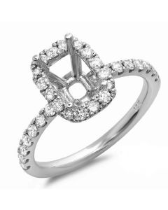 14K White Gold Engagement Ring