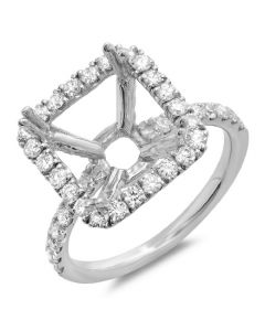14K White Gold Engagement Ring 