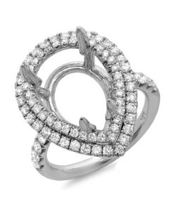 14K White Gold Engagement Ring 