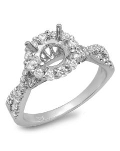 14K White Gold Engagement Ring 
