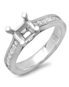 14K White Gold Engagement Ring 