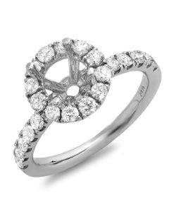 14K White Gold Engagement Ring