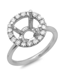 14K White Gold Engagement Ring 