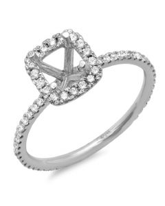 14K White Gold Engagement Ring 