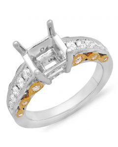 14K White Gold Engagement Ring 