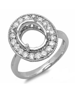 14K White Gold Engagement Ring