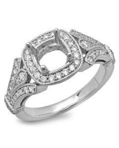 14K White Gold Engagement Ring