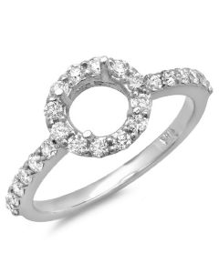14K White Gold Engagement Ring