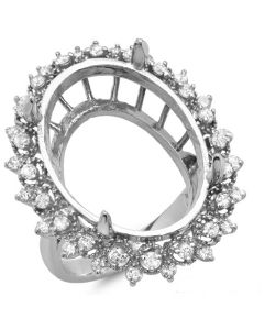 14K White Gold Engagement Ring 