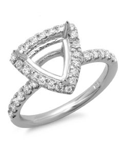 14K White Gold Engagement Ring