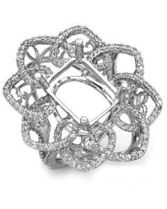 14K White Gold Engagement Ring
