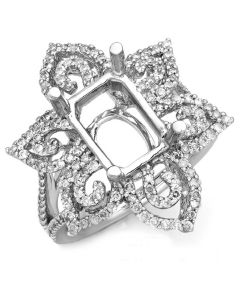 14K White Gold Engagement Ring