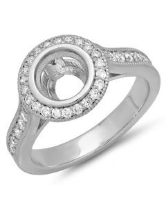 14K White Gold Engagement Ring 