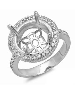 14K White Gold Engagement Ring 