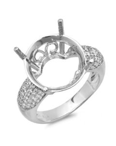 14K White Gold Engagement Ring 