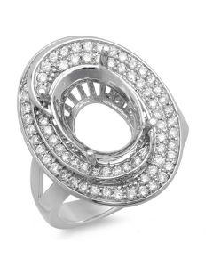 14K White Gold Engagement Ring