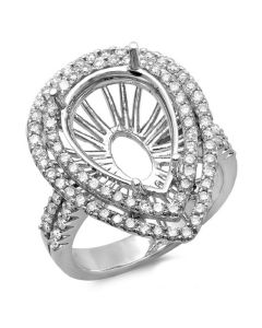 14K White Gold Engagement Ring 