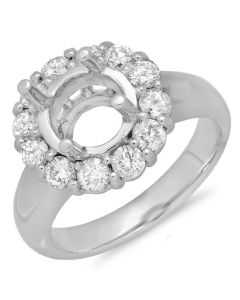 14K White Gold Engagement Ring 