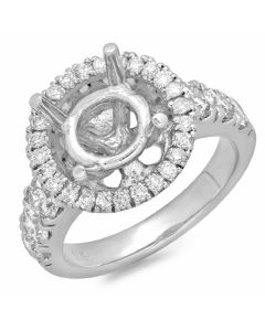 14K White Gold Engagement Ring 