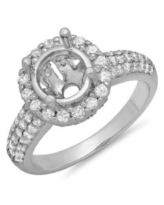 14K White Gold Engagement Ring 