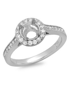 14K White Gold Engagement Ring 