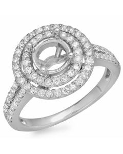 14K White Gold Engagement Ring 